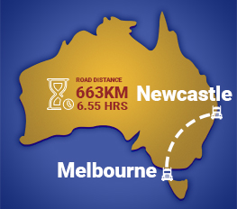 Newcastle to Melbourne Removalists