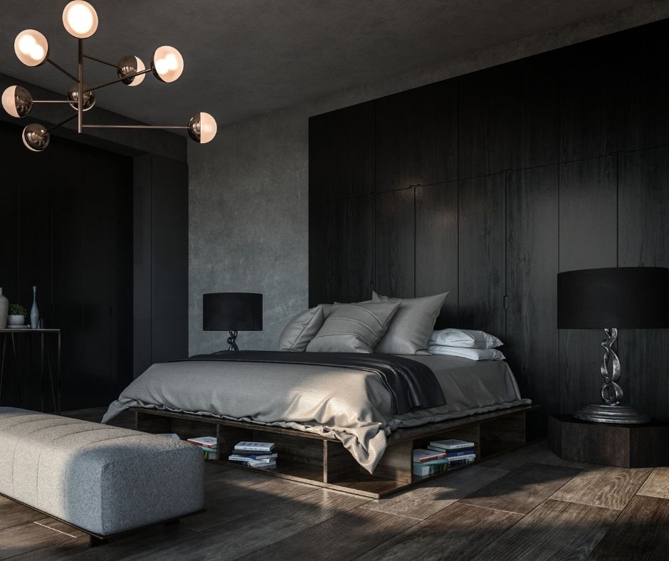 Black Color Palette Bedroom