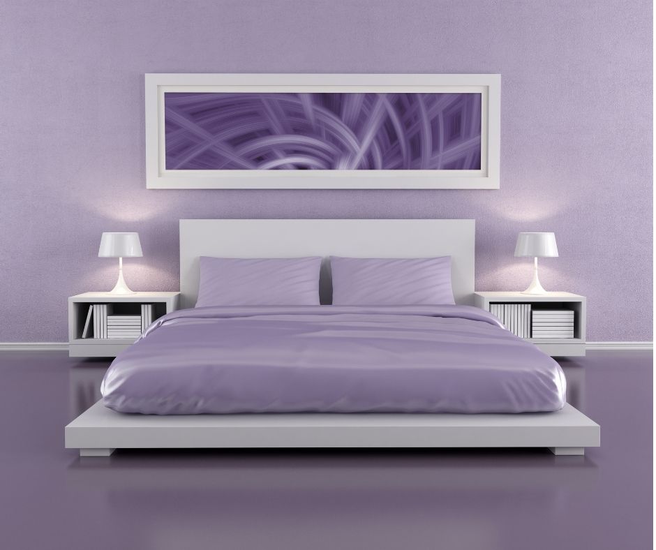 Lavender color bedroom