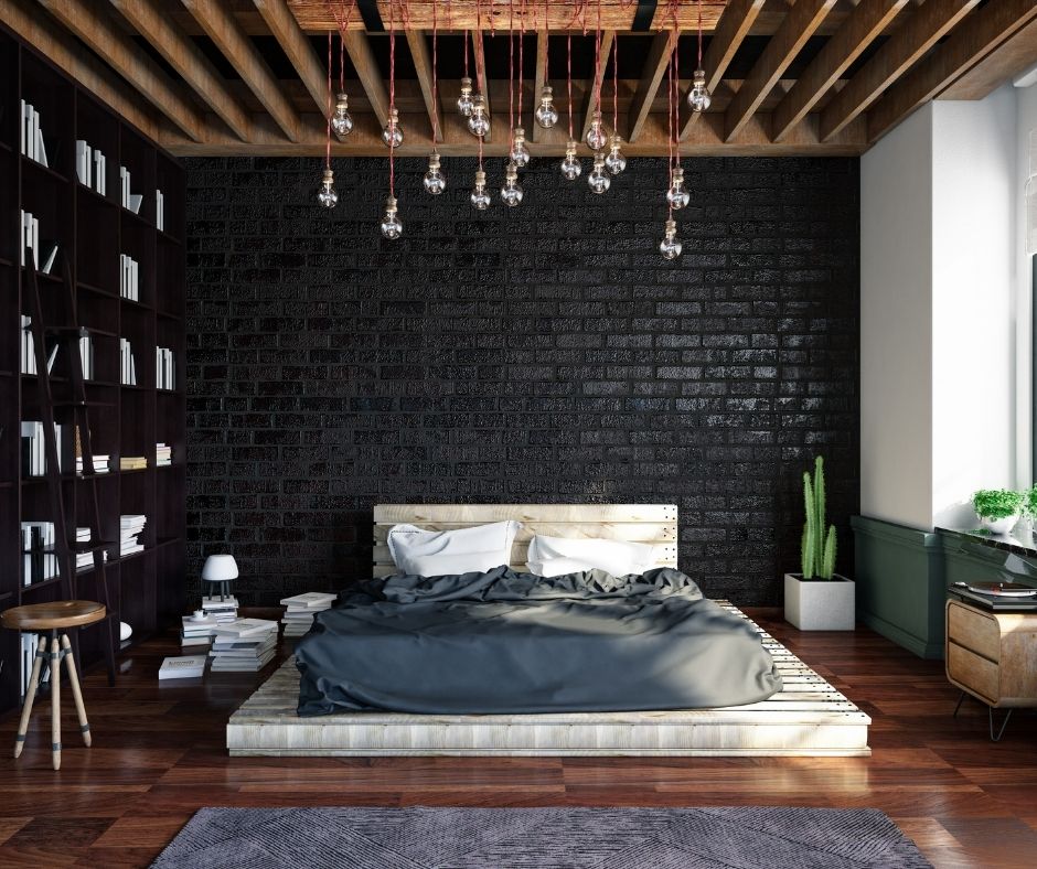 Charcoal color bedroom